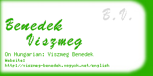 benedek viszmeg business card